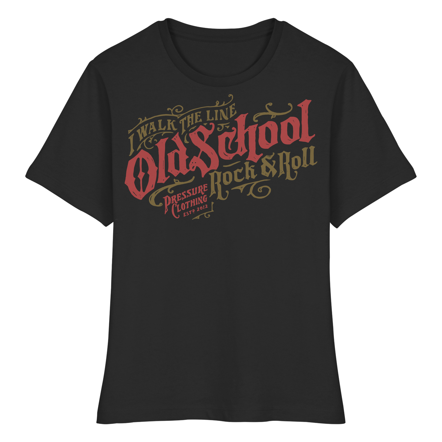 Oldschool Rock & Roll - Pressure Cloth - Fitted Ladies Organic Shirt