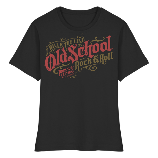 Oldschool Rock & Roll - Pressure Cloth - Fitted Ladies Organic Shirt