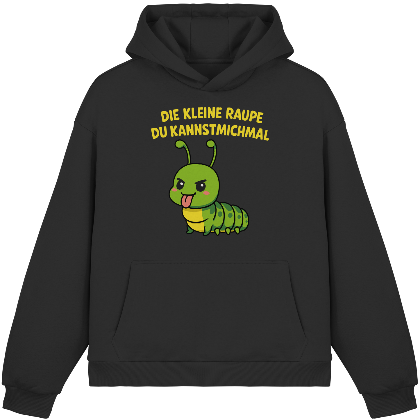 Freche Raupe mit Spruch | Lustiges Cartoon-Motiv mit Klartext-Garantie - Fluffy Boxcut Hoodie