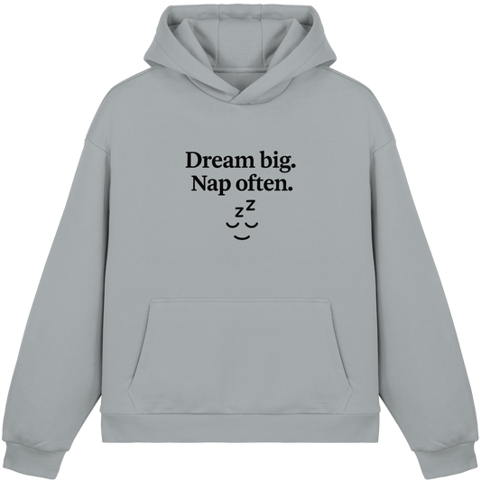 Dream Big. Nap Often. – Selfcare-Mood für Gen Z - Fluffy Boxcut Hoodie