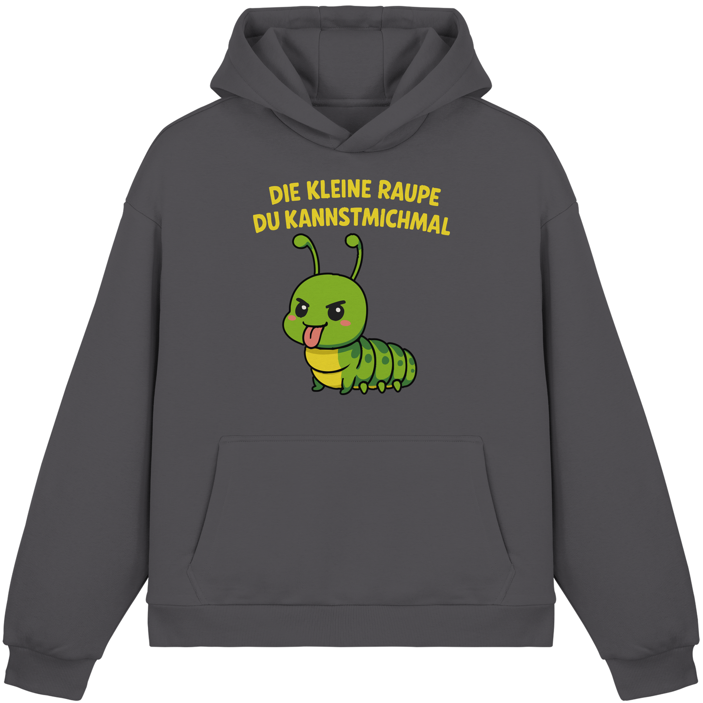 Freche Raupe mit Spruch | Lustiges Cartoon-Motiv mit Klartext-Garantie - Fluffy Boxcut Hoodie
