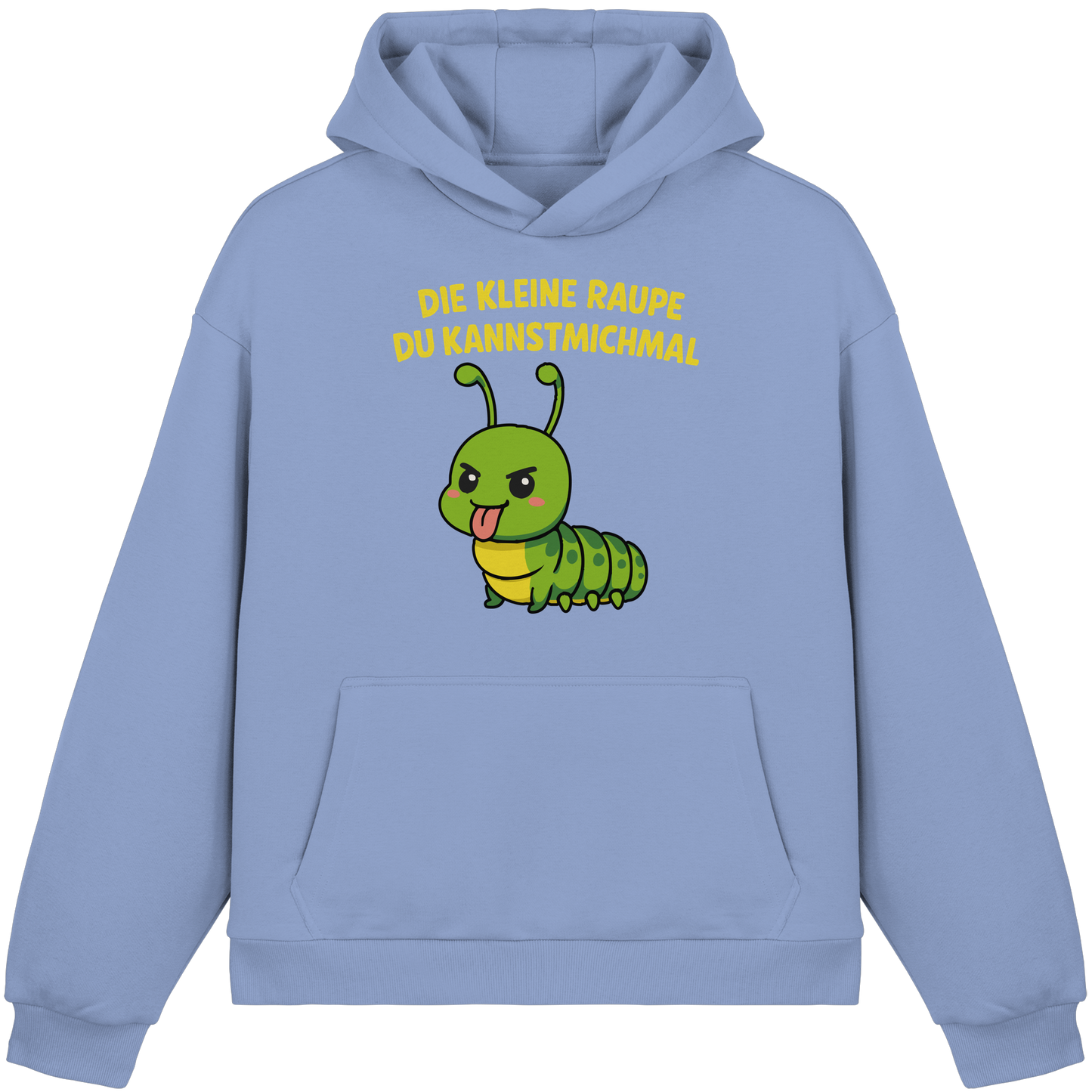 Freche Raupe mit Spruch | Lustiges Cartoon-Motiv mit Klartext-Garantie - Fluffy Boxcut Hoodie