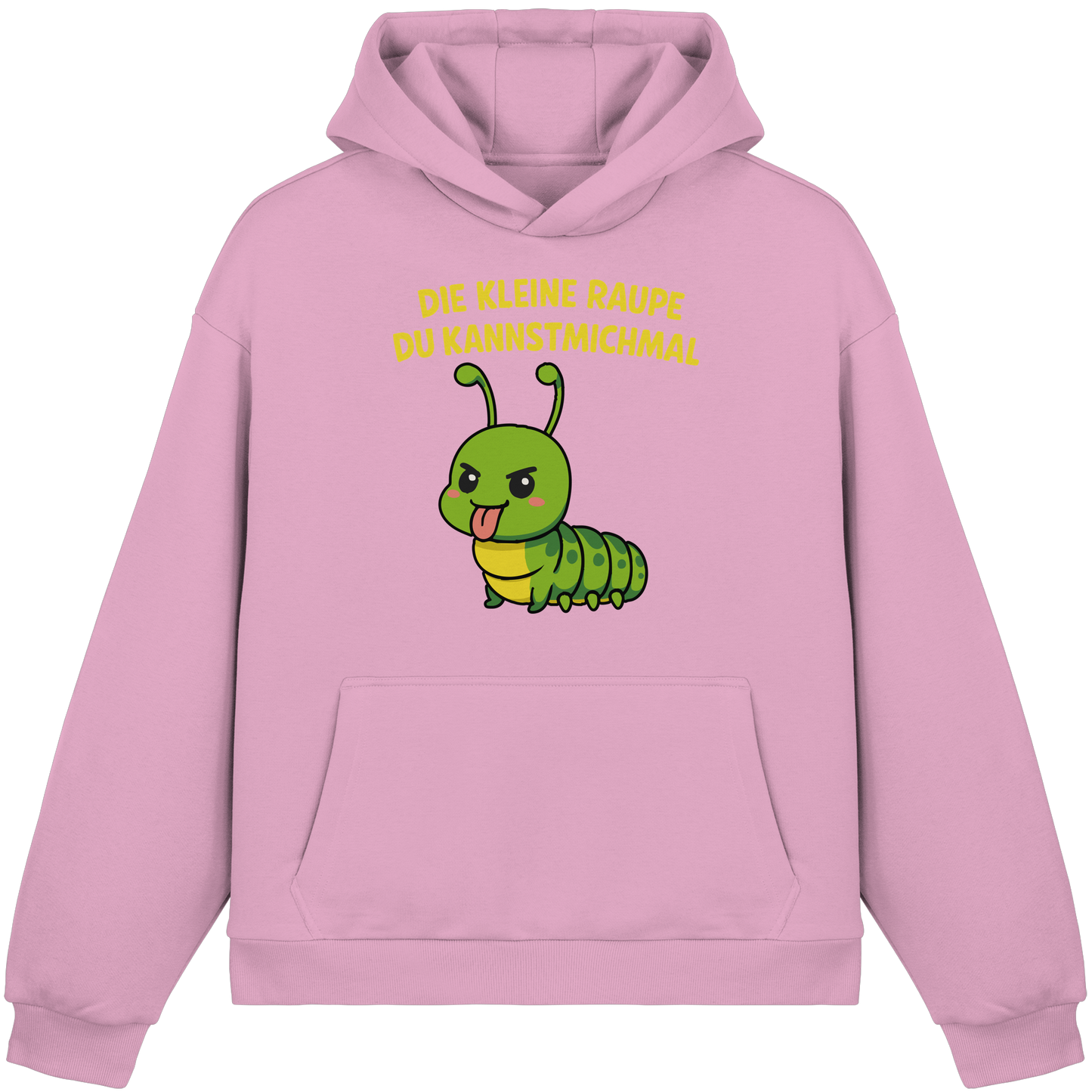 Freche Raupe mit Spruch | Lustiges Cartoon-Motiv mit Klartext-Garantie - Fluffy Boxcut Hoodie