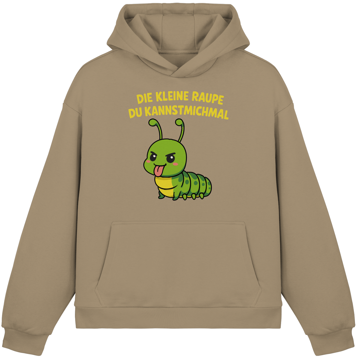 Freche Raupe mit Spruch | Lustiges Cartoon-Motiv mit Klartext-Garantie - Fluffy Boxcut Hoodie