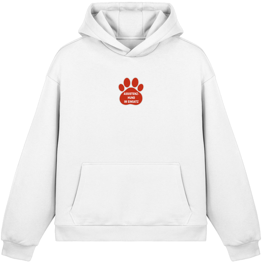 Assistenzhund im Einsatz – Klare Botschaft. Mehr Sicherheit. Mehr Respekt. - Fluffy Boxcut Hoodie