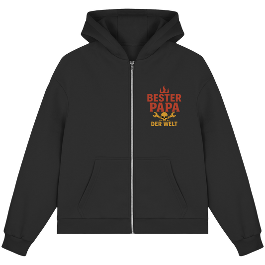 Bester Papa der Welt - Heimwerker Geschenk für Vatertag und Geburtstag - Fluffy Boxcut Zipper