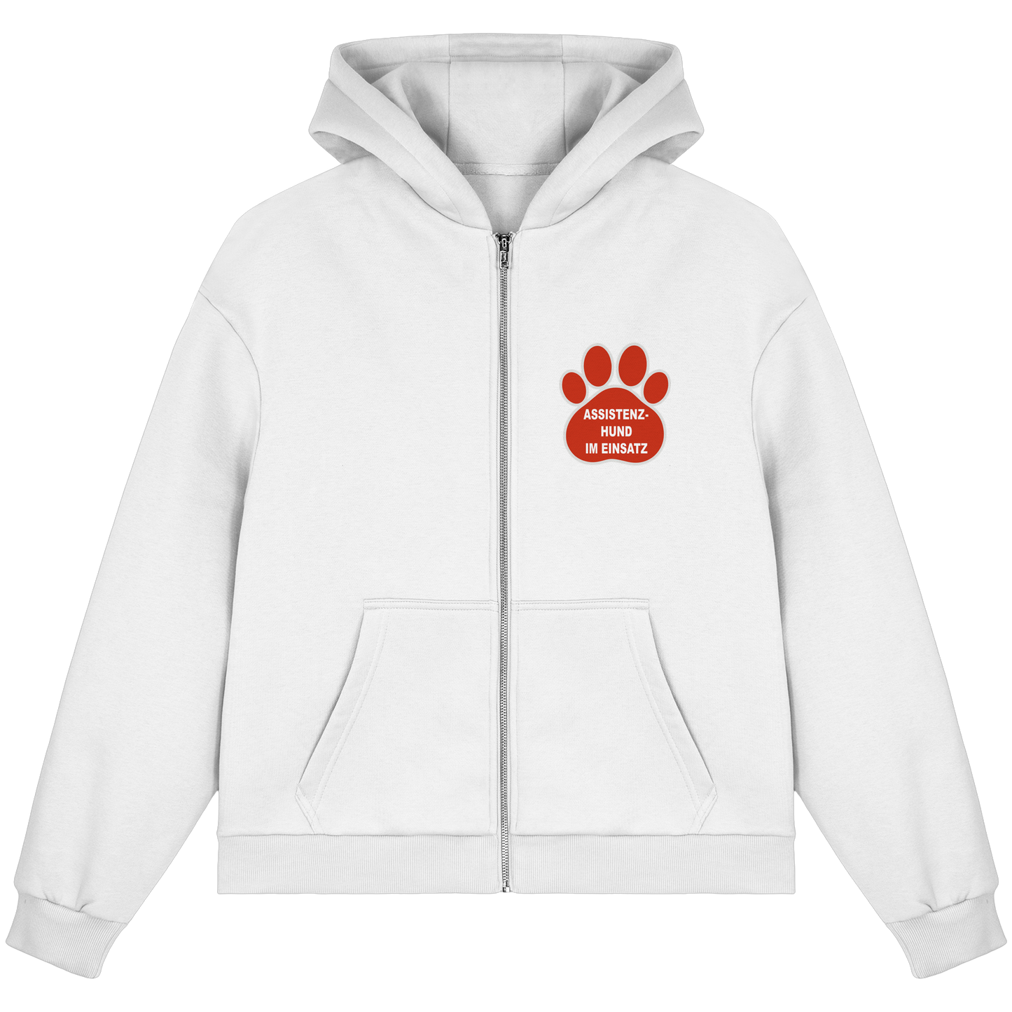 Assistenzhund im Einsatz – Klare Botschaft. Mehr Sicherheit. Mehr Respekt. - Fluffy Boxcut Zipper