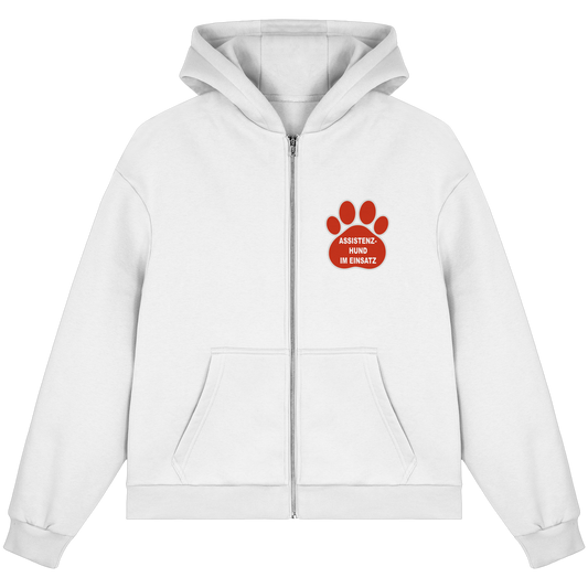Assistenzhund im Einsatz – Klare Botschaft. Mehr Sicherheit. Mehr Respekt. - Fluffy Boxcut Zipper