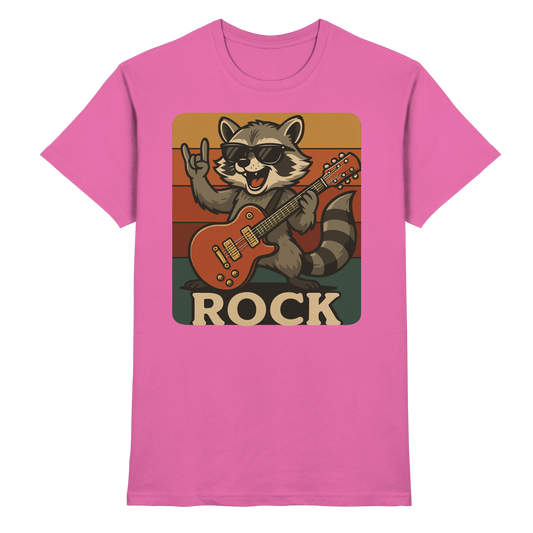 Rock ’n’ Raccoon – Lustiger Retro Waschbär im Retro-Look - Heavy Cotton T-Shirt