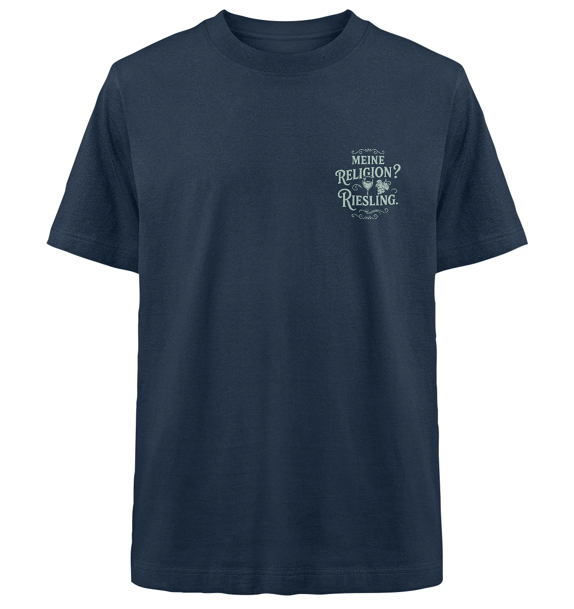 Meine Religion? Riesling. – Wein Spruch für Weißwein-Fans - Heavy Oversized Organic Shirt