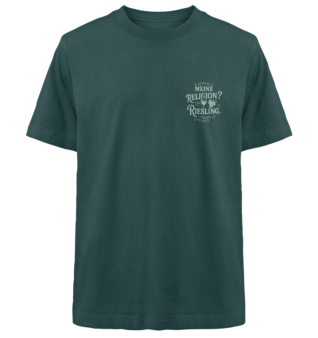 Meine Religion? Riesling. – Wein Spruch für Weißwein-Fans - Heavy Oversized Organic Shirt