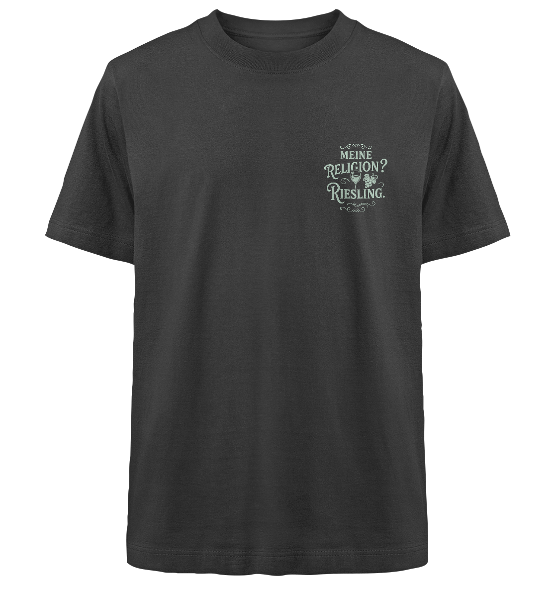 Meine Religion? Riesling. – Wein Spruch für Weißwein-Fans - Heavy Oversized Organic Shirt