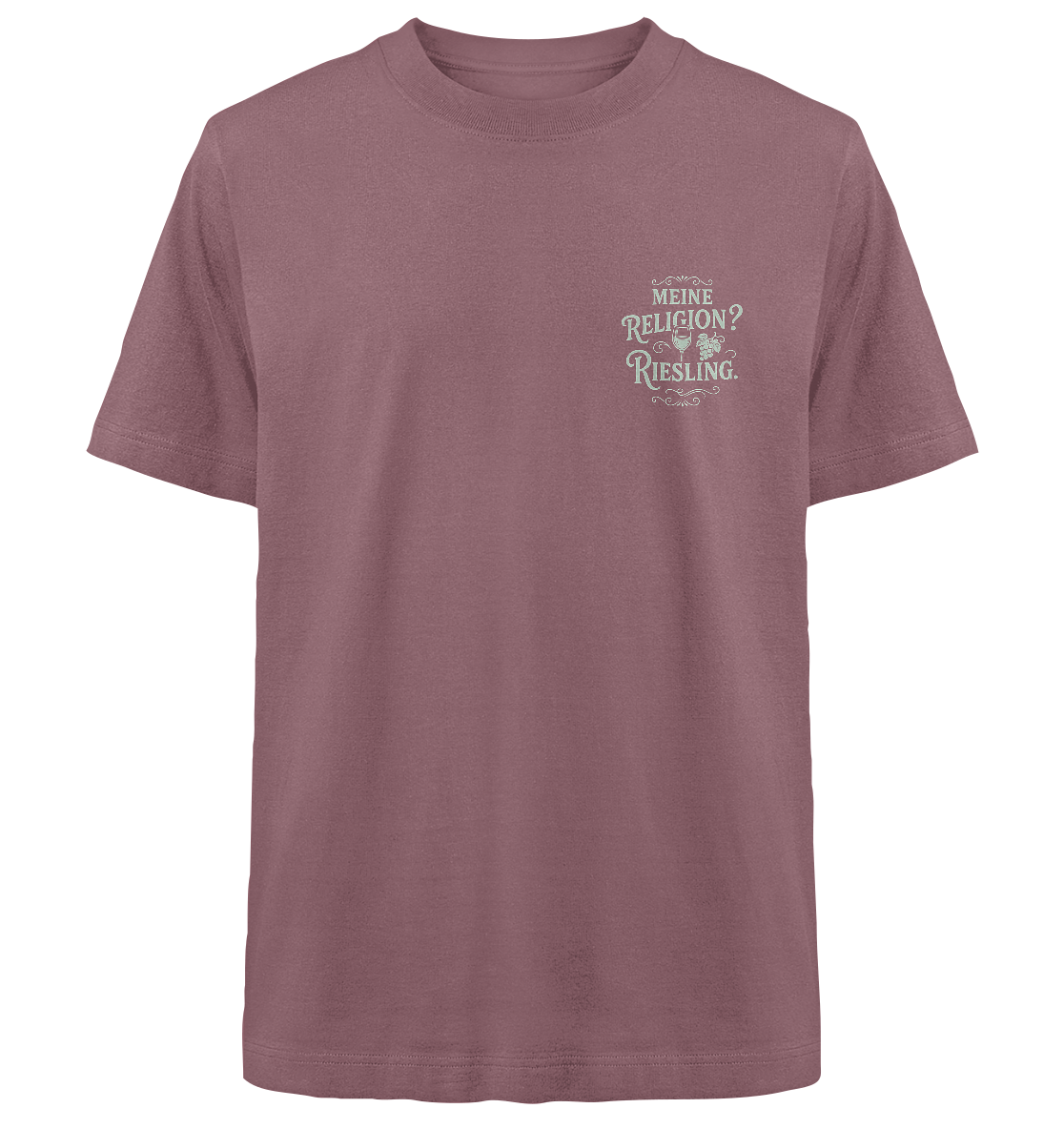Meine Religion? Riesling. – Wein Spruch für Weißwein-Fans - Heavy Oversized Organic Shirt