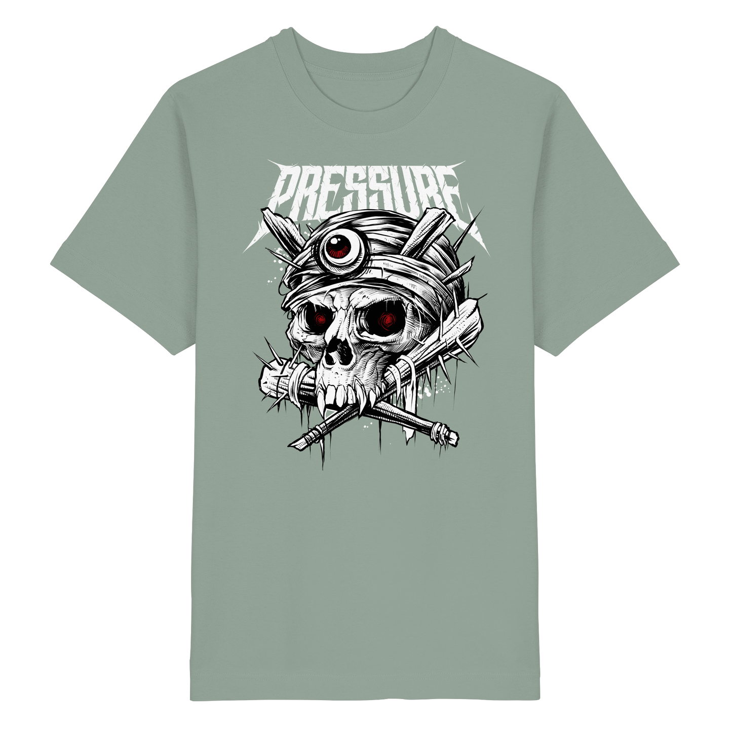 Skullica - Vampire Skull - Pressure Magazine - Heavy Oversized Organic Shirt