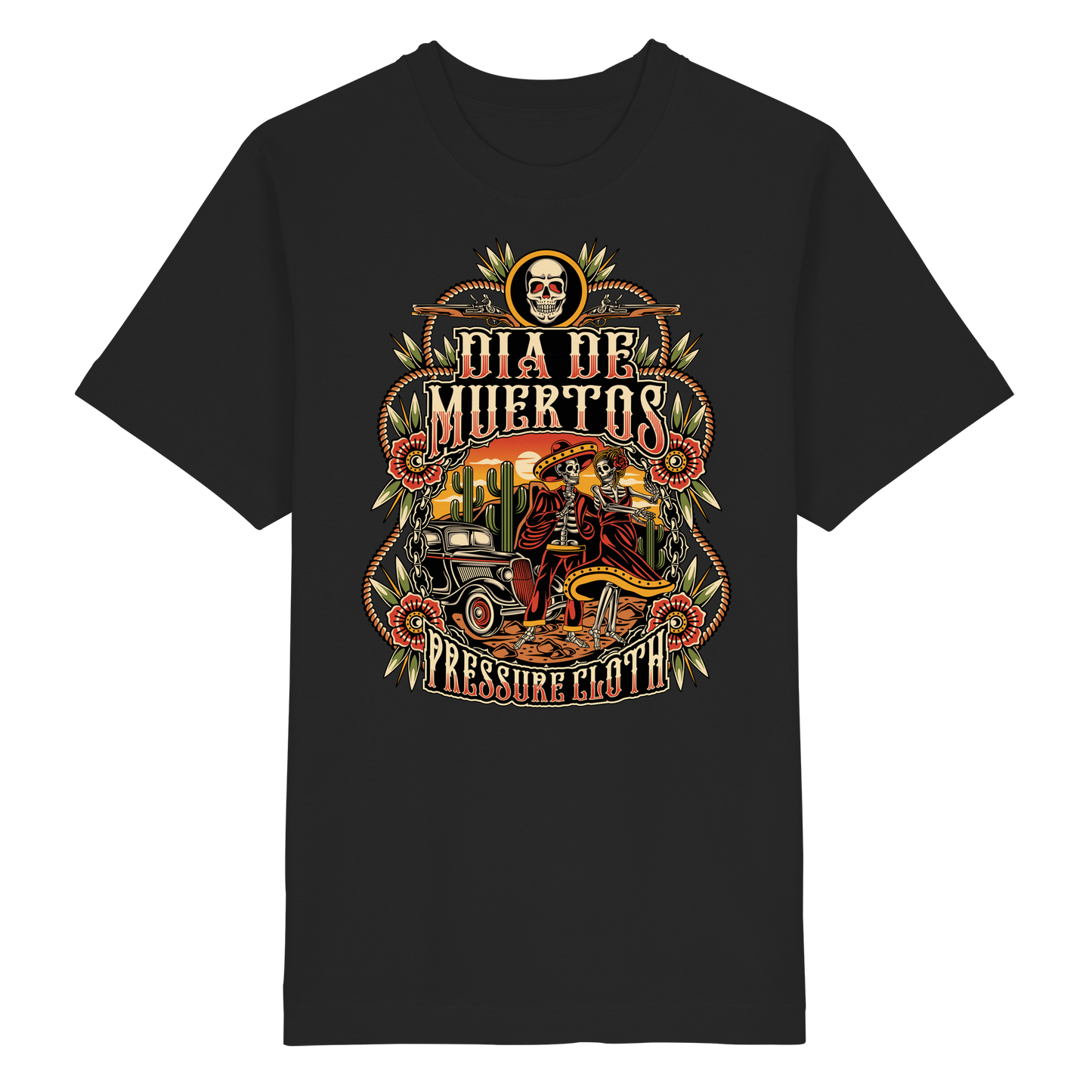 DIA DE MUERTOS - Pressure Cloth - Heavy Oversized Organic Shirt