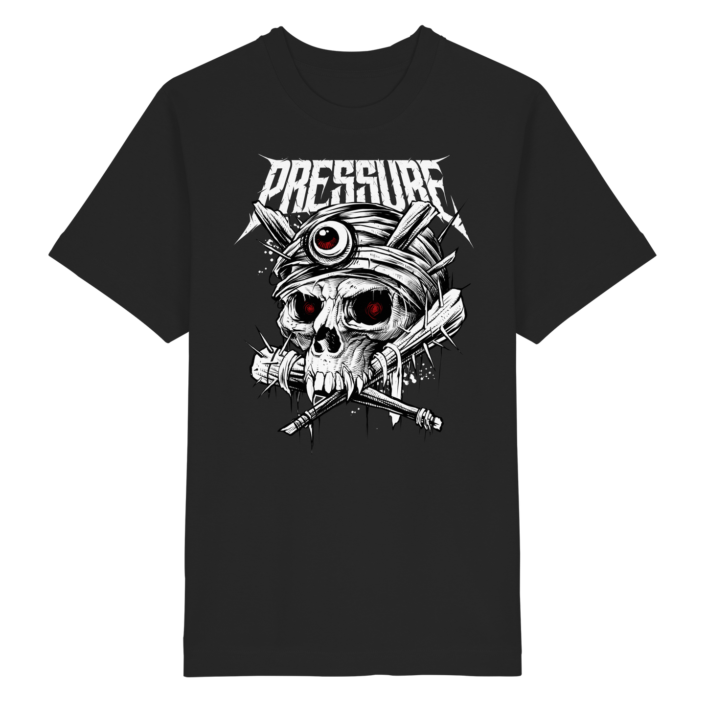 Skullica - Vampire Skull - Pressure Magazine - Heavy Oversized Organic Shirt