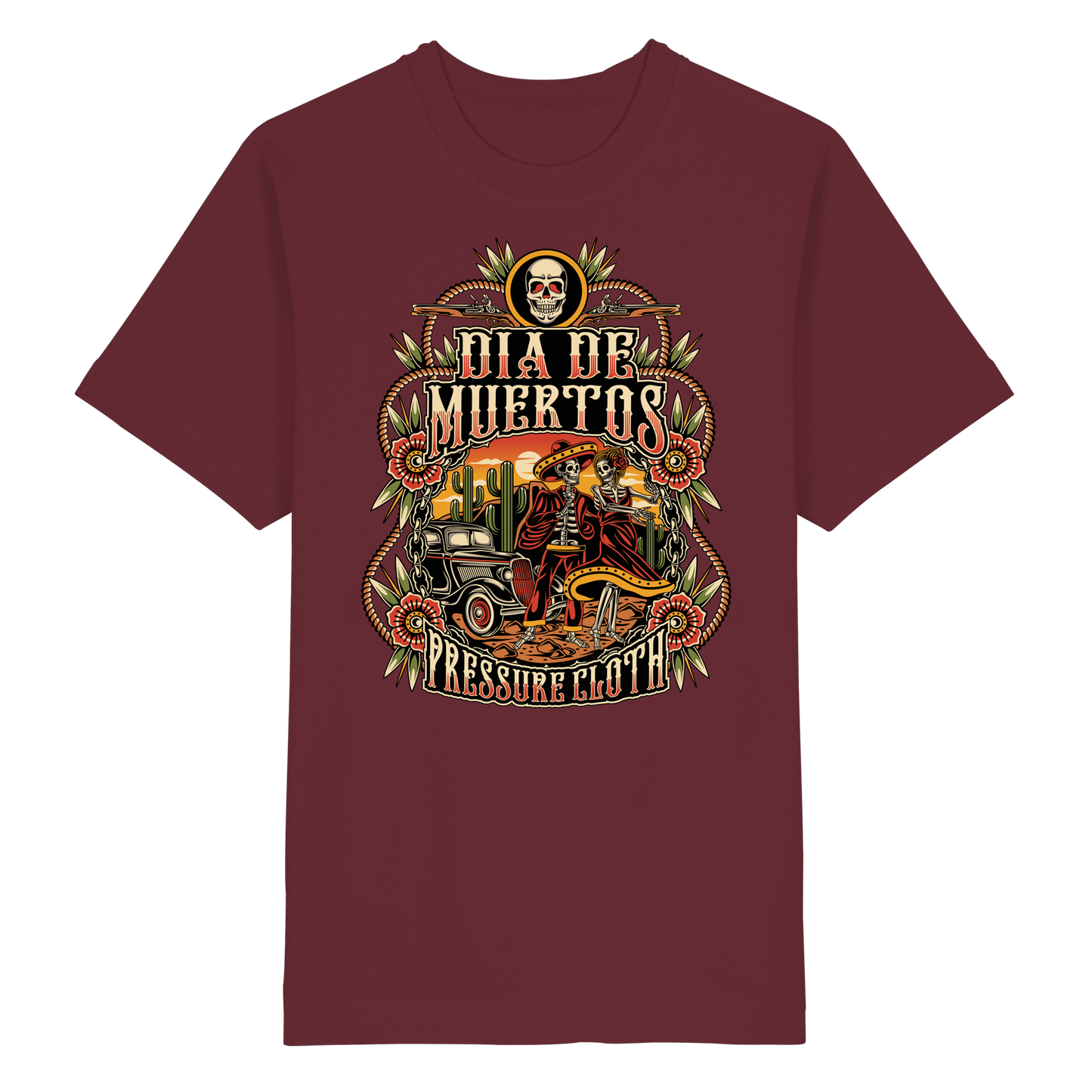 DIA DE MUERTOS - Pressure Cloth - Heavy Oversized Organic Shirt