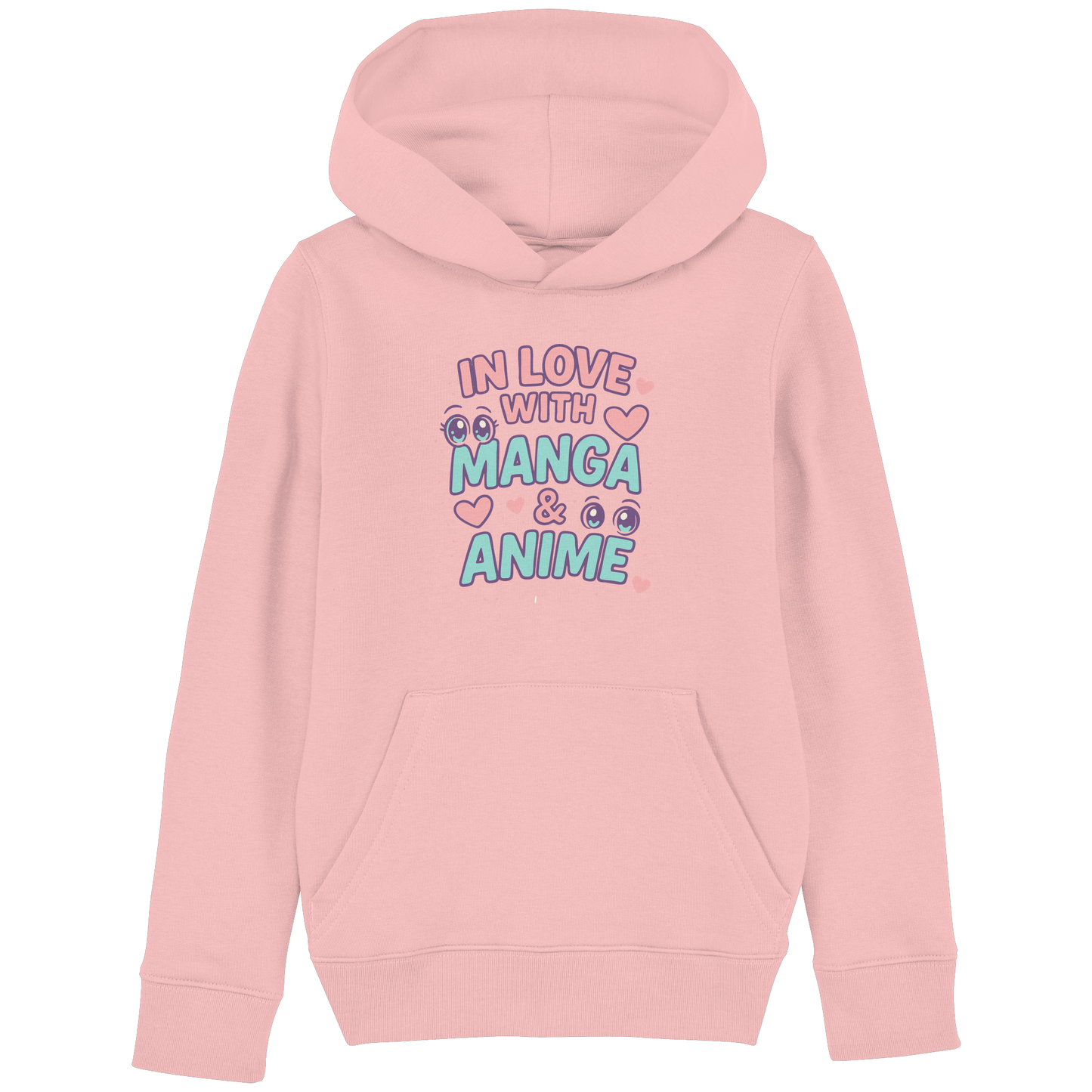 In Love with Manga & Kawaii Eyes Spruch - asiatische Popkultur - Kids Basic Hoodie