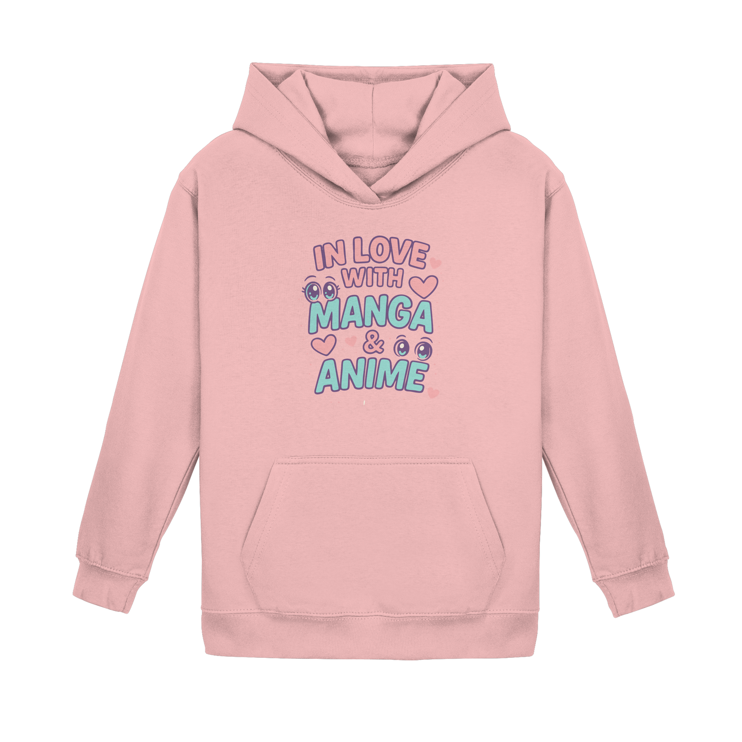 In Love with Manga & Kawaii Eyes Spruch - asiatische Popkultur - Kids Basic Hoodie