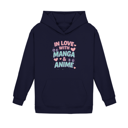 In Love with Manga & Kawaii Eyes Spruch - asiatische Popkultur - Kids Basic Hoodie