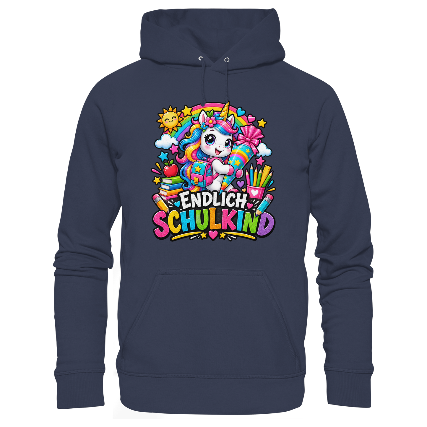 Einhorn – Ich bin Schulkind und erste Klasse - Kids Premium Hoodie