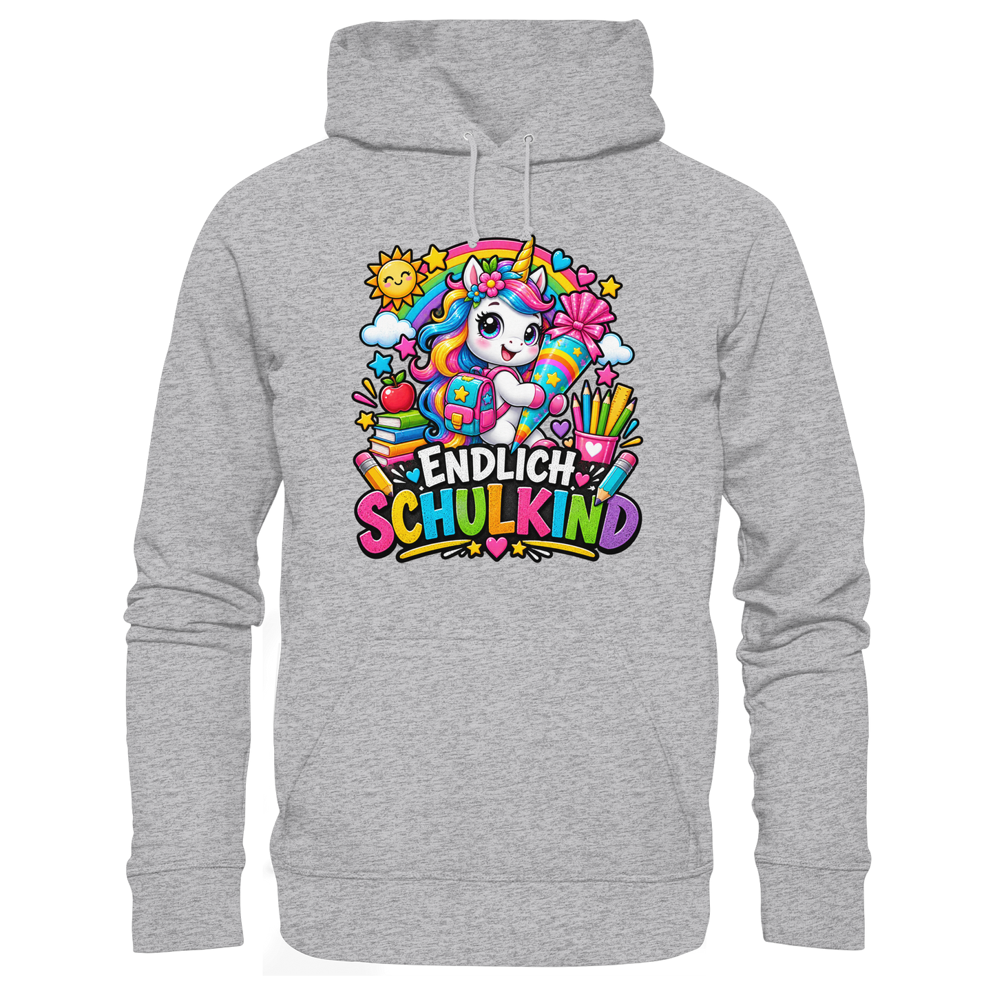Einhorn – Ich bin Schulkind und erste Klasse - Kids Premium Hoodie