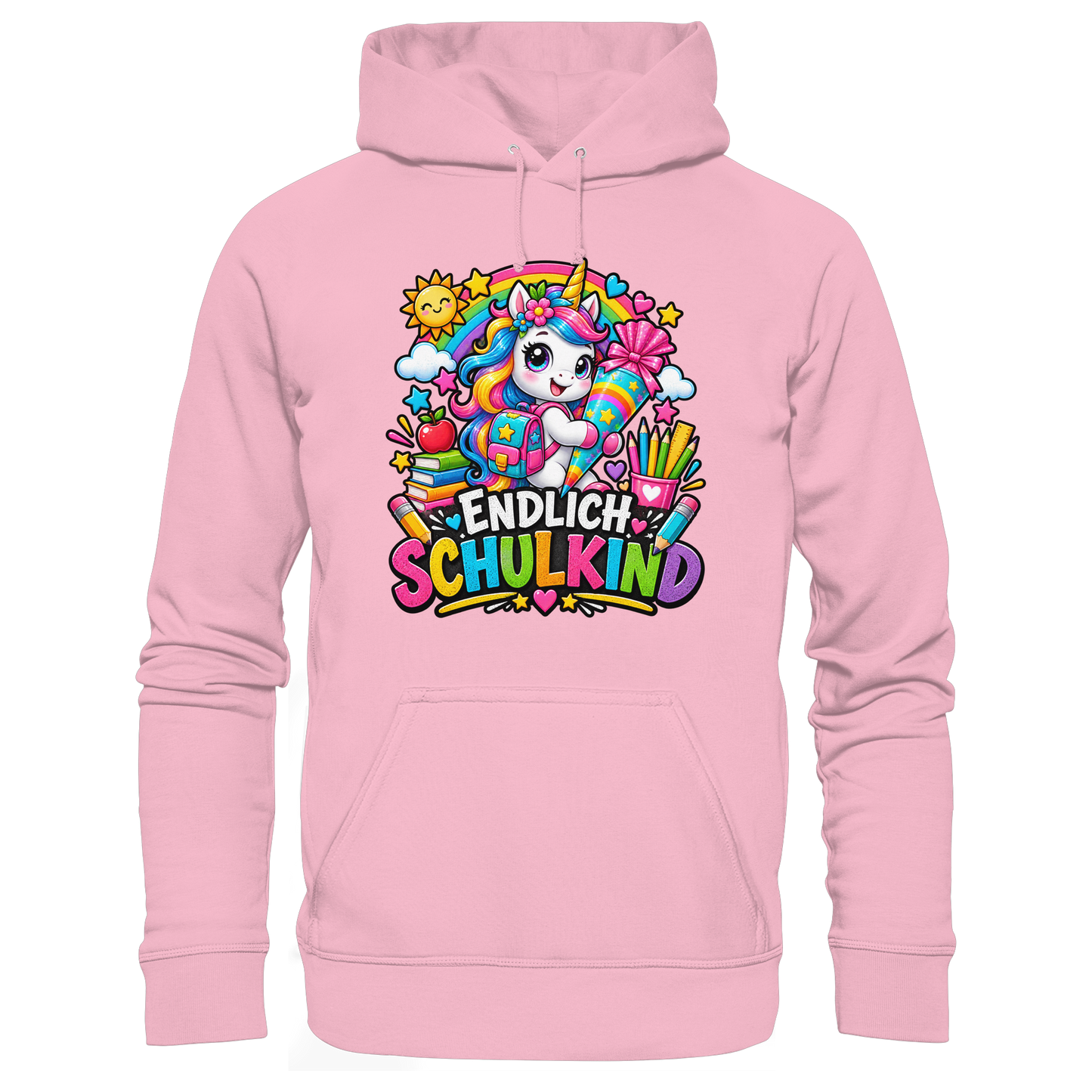 Einhorn – Ich bin Schulkind und erste Klasse - Kids Premium Hoodie