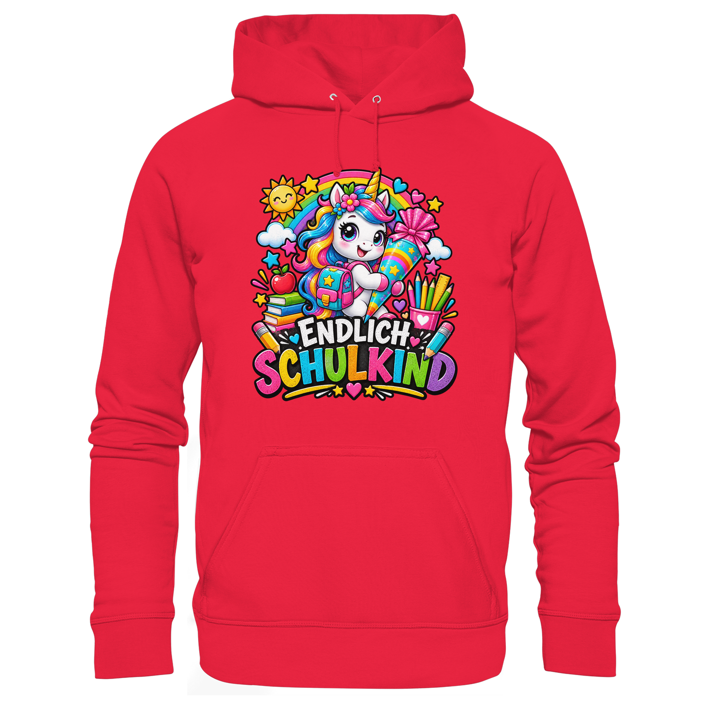 Einhorn – Ich bin Schulkind und erste Klasse - Kids Premium Hoodie