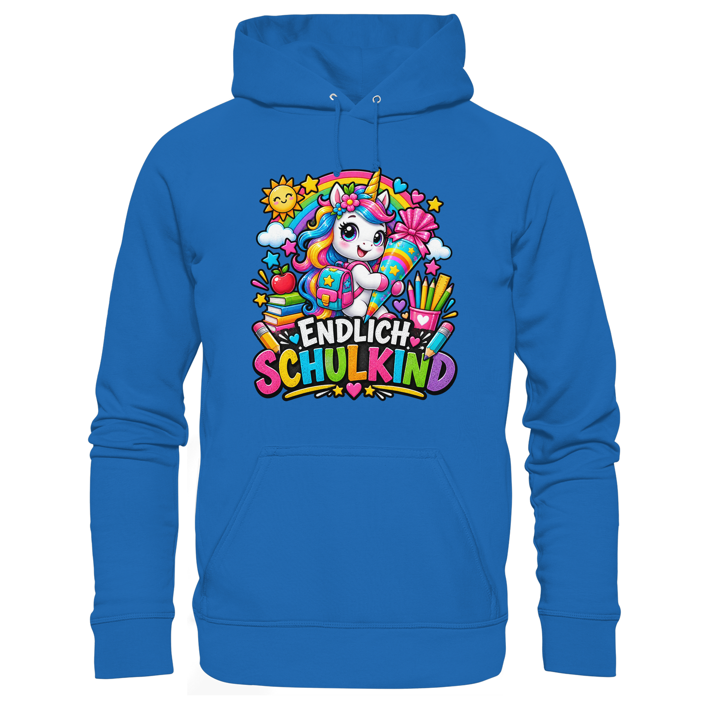Einhorn – Ich bin Schulkind und erste Klasse - Kids Premium Hoodie