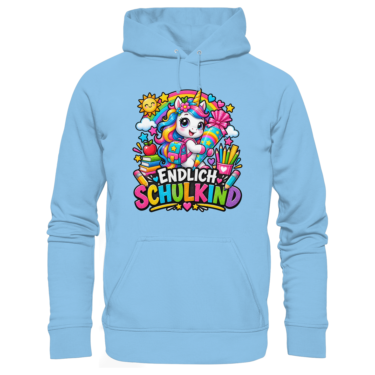 Einhorn – Ich bin Schulkind und erste Klasse - Kids Premium Hoodie