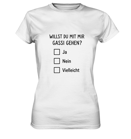 Willst du mit mir Gassi gehen? - Sprüche Shirt Hundemamas - Ladies Premium Shirt