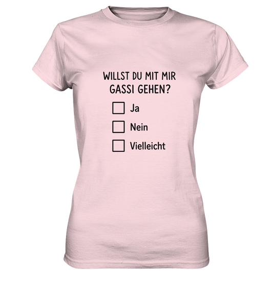 Willst du mit mir Gassi gehen? - Sprüche Shirt Hundemamas - Ladies Premium Shirt