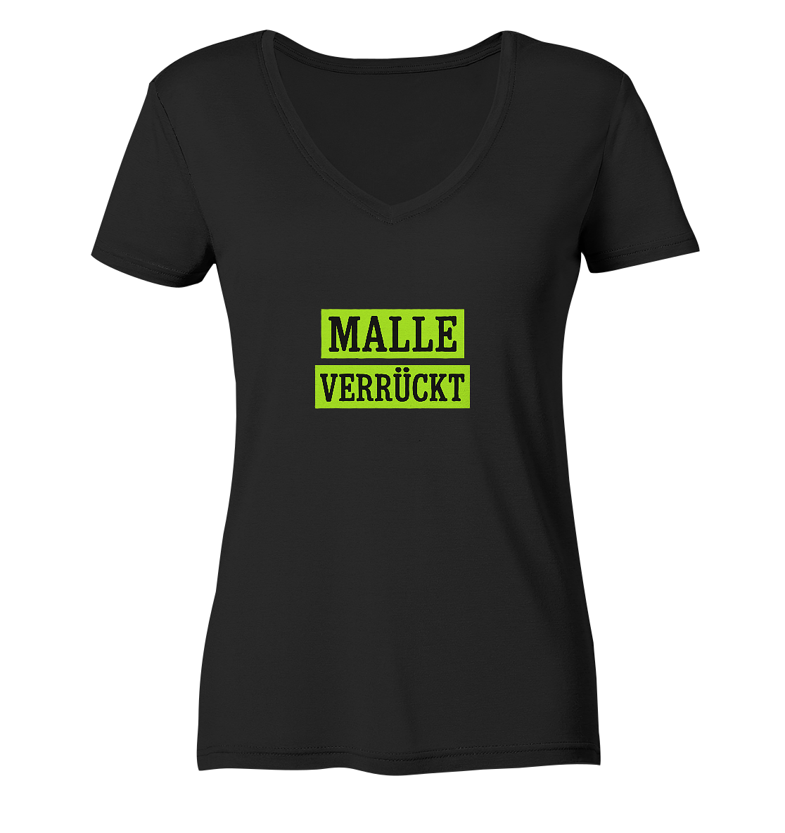 MALLE VERRÜCKT - Party-Shirt für Mallorca - Ladies V-Neck Shirt