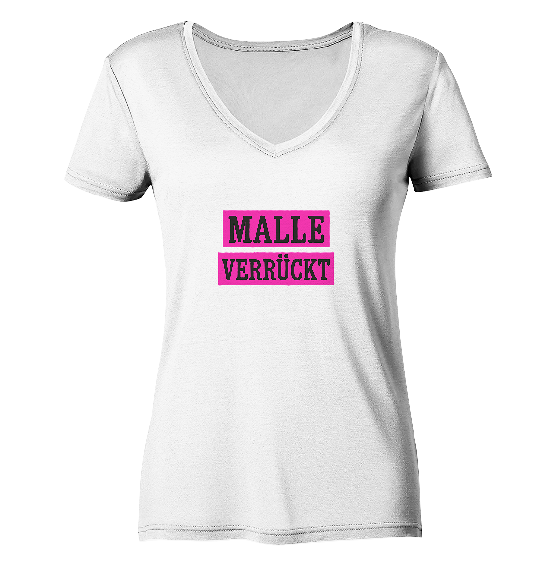 MALLE VERRÜCKT - Party-Shirt für Mallorca - Ladies V-Neck Shirt