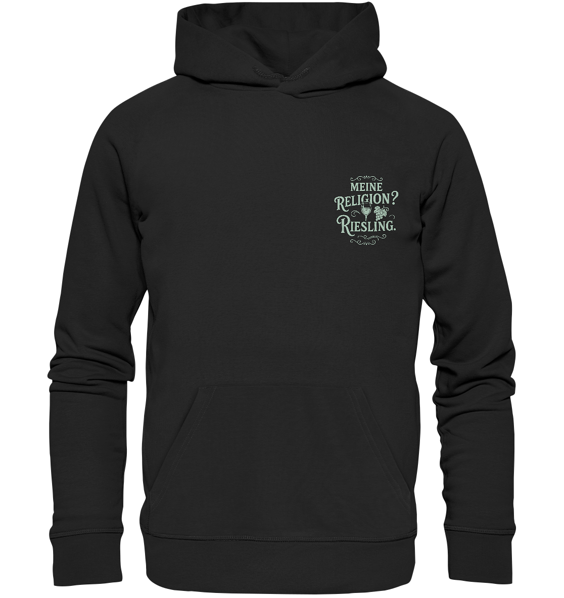 Meine Religion? Riesling. – Wein Spruch für Weißwein-Fans - Organic Basic Hoodie
