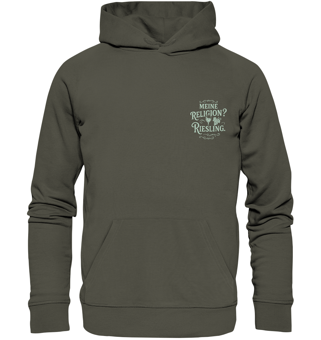 Meine Religion? Riesling. – Wein Spruch für Weißwein-Fans - Organic Basic Hoodie