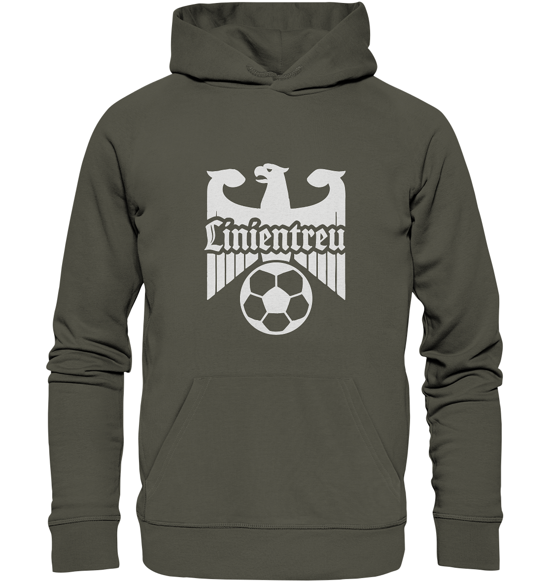 Linientreu Fussball - Dritte Halbzeit - Organic Basic Hoodie