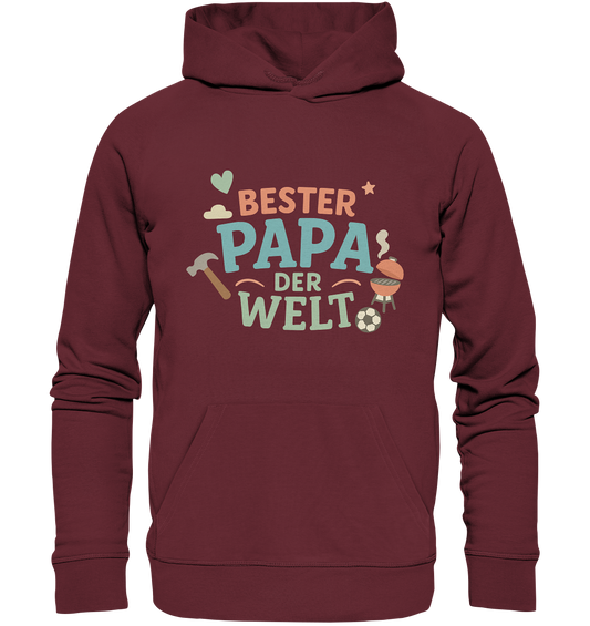 Bester Papa der Welt - Vater Geschenk - Organic Basic Hoodie