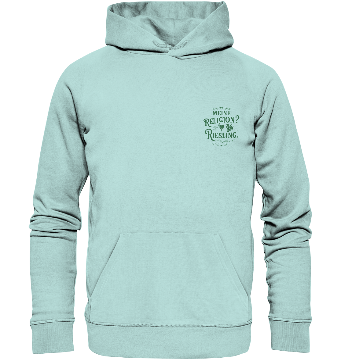 Meine Religion? Riesling. – Lustiger Wein Spruch für Weißwein-Fans - Organic Basic Hoodie