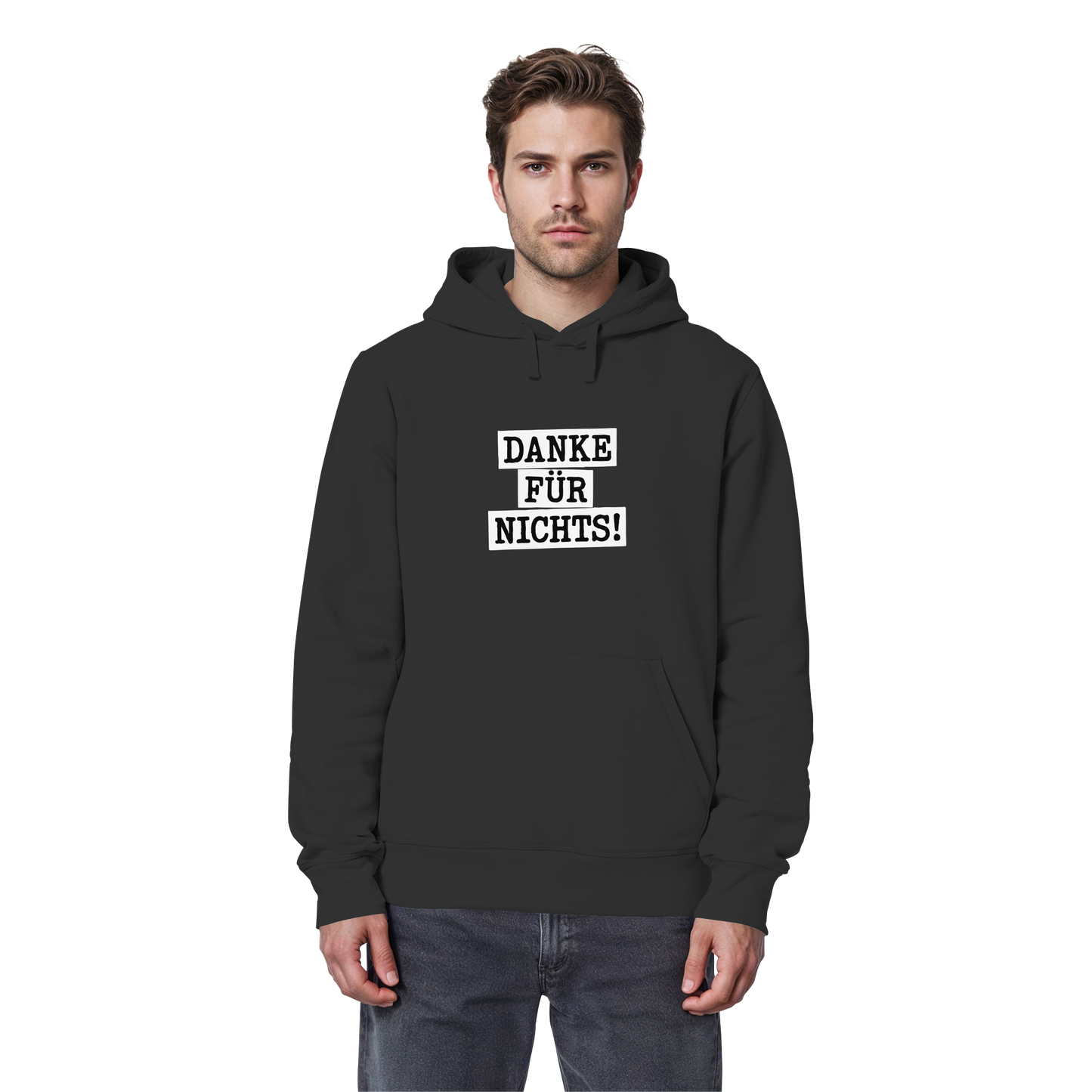 Danke für Nichts – Sarkasmus Statement mit Attitude - Organic Basic Hoodie