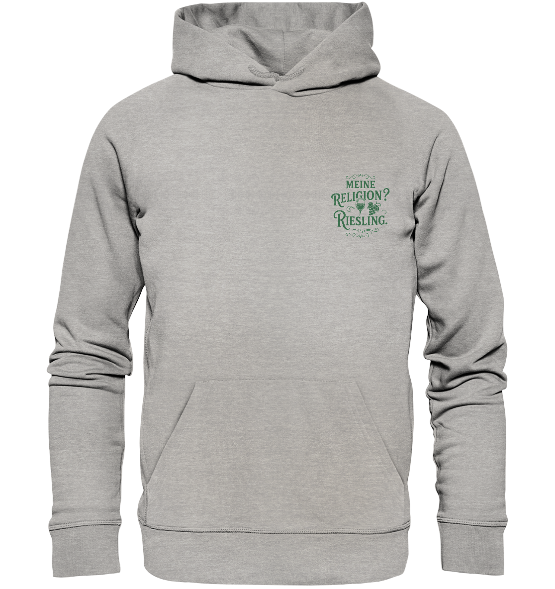 Meine Religion? Riesling. – Lustiger Wein Spruch für Weißwein-Fans - Organic Basic Hoodie