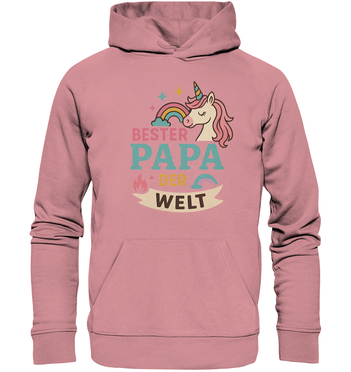 Bester Papa der Welt - für Papas mit Einhorn Magie - Organic Basic Hoodie