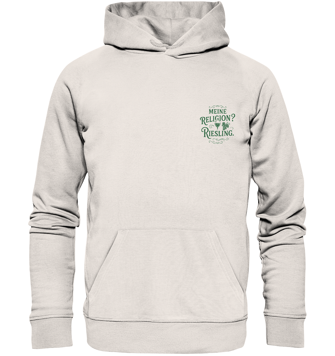 Meine Religion? Riesling. – Lustiger Wein Spruch für Weißwein-Fans - Organic Basic Hoodie