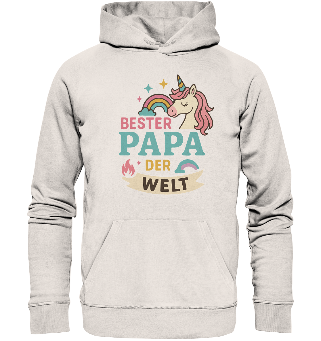 Bester Papa der Welt - für Papas mit Einhorn Magie - Organic Basic Hoodie