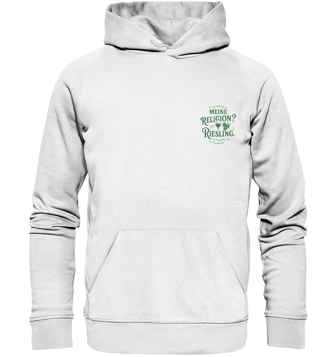 Meine Religion? Riesling. – Lustiger Wein Spruch für Weißwein-Fans - Organic Basic Hoodie
