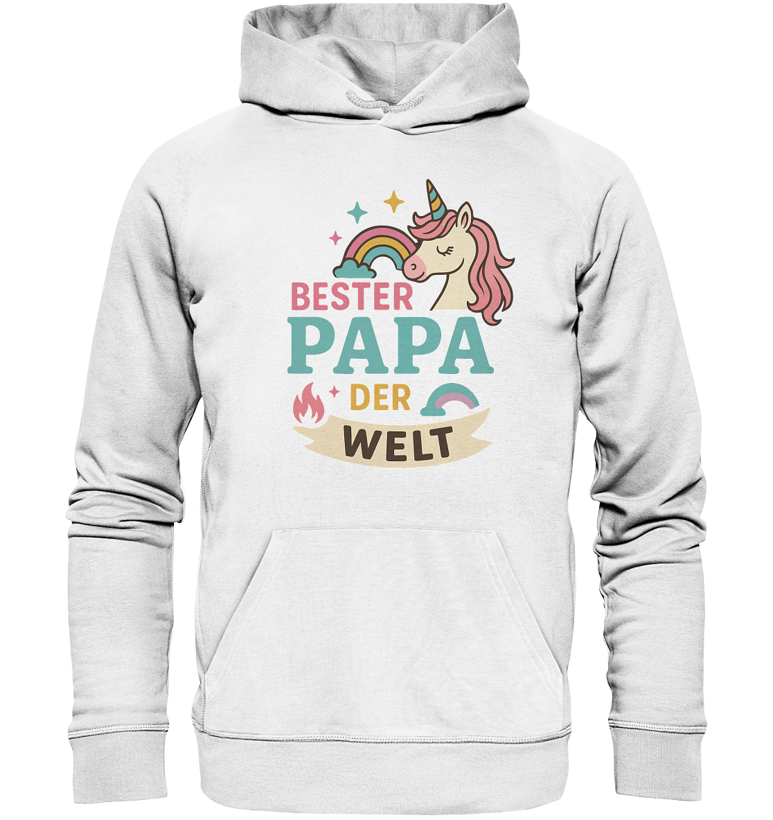 Bester Papa der Welt - für Papas mit Einhorn Magie - Organic Basic Hoodie