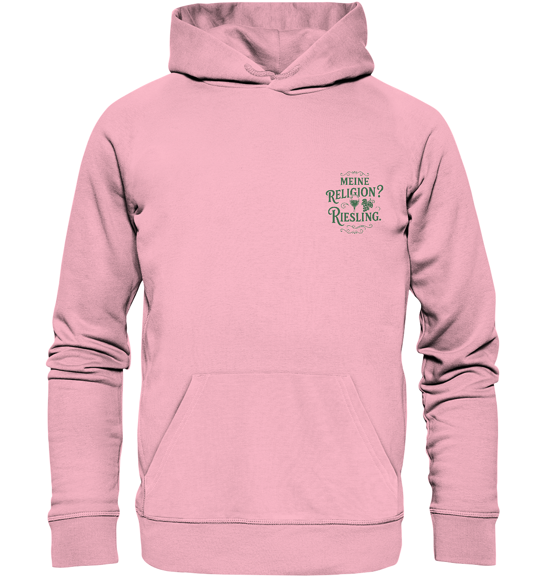 Meine Religion? Riesling. – Lustiger Wein Spruch für Weißwein-Fans - Organic Basic Hoodie