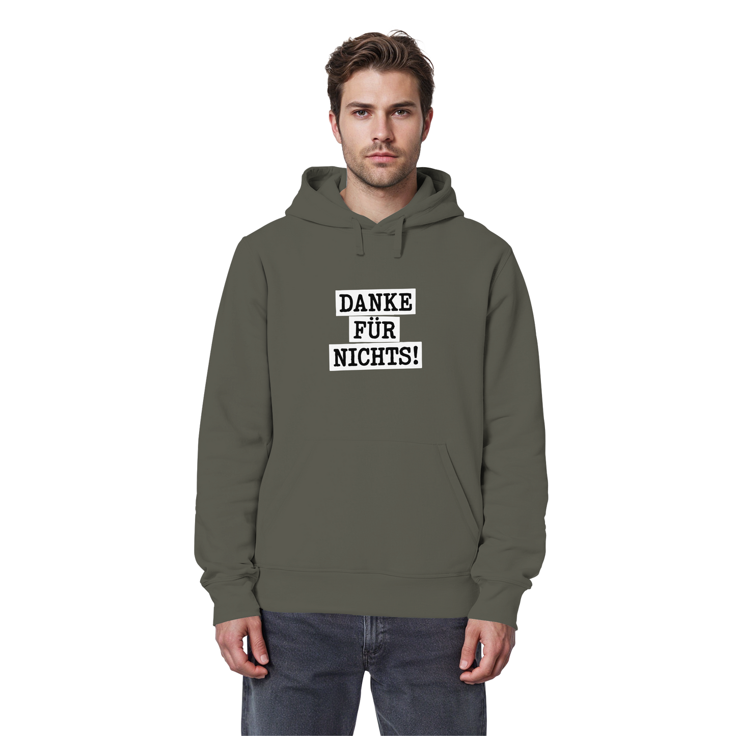 Danke für Nichts – Sarkasmus Statement mit Attitude - Organic Basic Hoodie