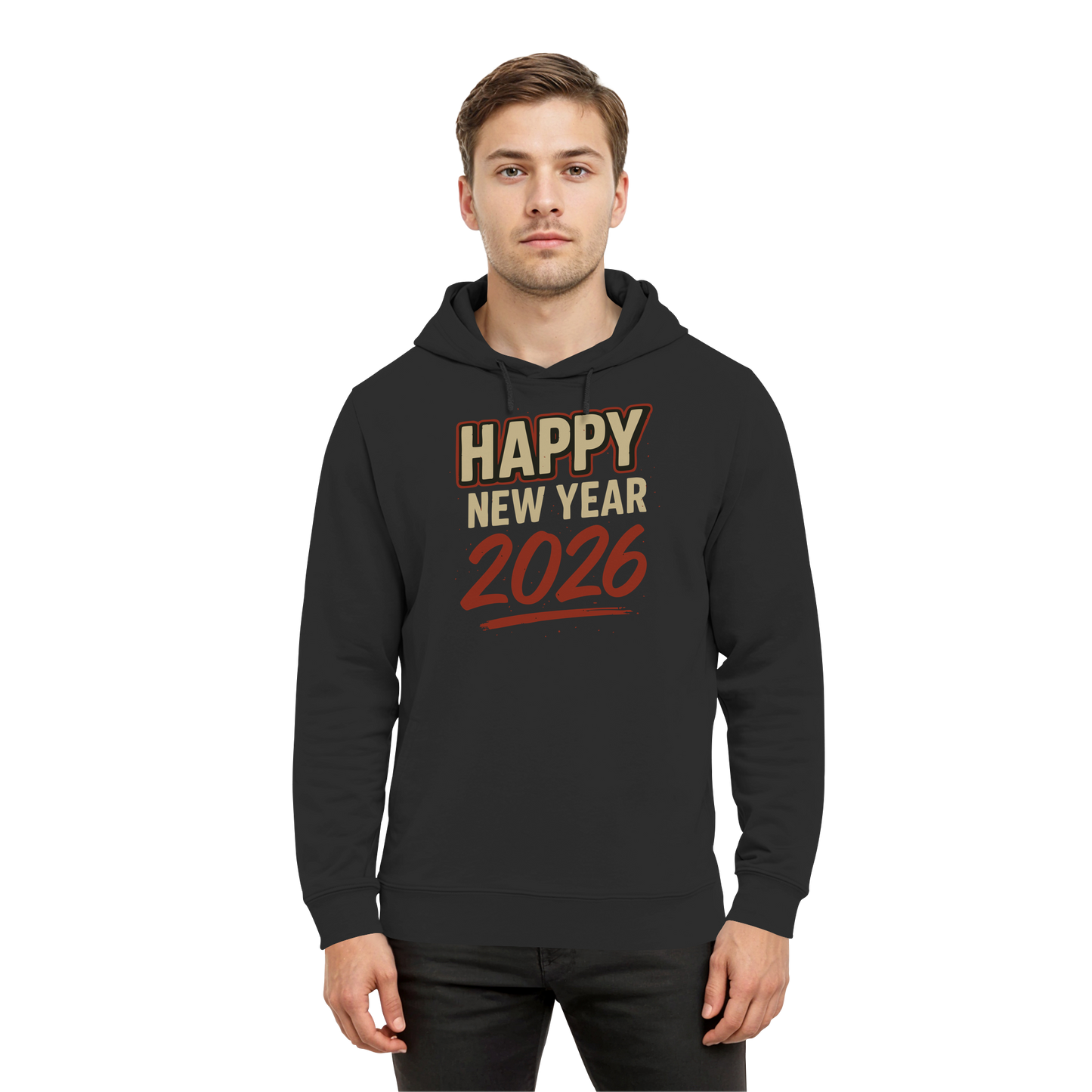 Happy New Year 2026 – Silvester Spruch - Organic Hoodie B&C