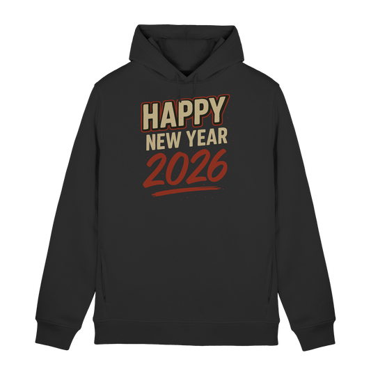 Happy New Year 2026 – Silvester Spruch - Organic Hoodie B&C